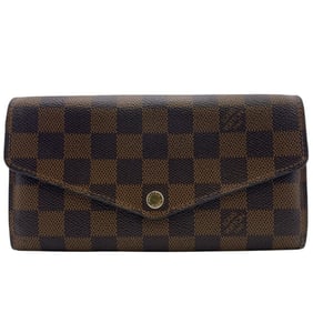 LOUIS VUITTON N63209 Portefeuille Sarah Damier Long Wallet Brown Unisex