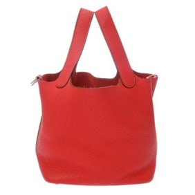 HERMES Picotin Lock PM Rouge Coupe D Stamp (circa 2019) Women's Taurillon Clemence Leather Handbag