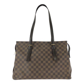 LOUIS VUITTON Damier Ebene Chelsea Tote Bag in Brown with Gold Hardware, PVC and Leather, N51119,