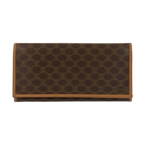 CELINE Vintage Macadam Brown PVC M11 Long Wallet for Women