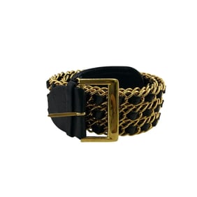 CHANEL 3-chain belt 70/28 black ladies