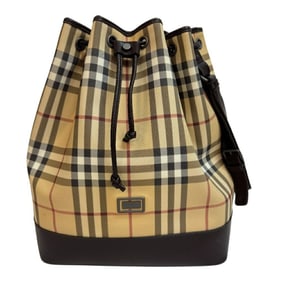 BURBERRY Nova Check Handbag Beige Women's