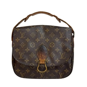 LOUIS VUITTON Saint-Cloud GM Monogram Handbag Brown Women's