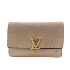 LOUIS VUITTON M62159 Portefeuille Capucines Compact Wallet LV Tri-fold Beige Women's