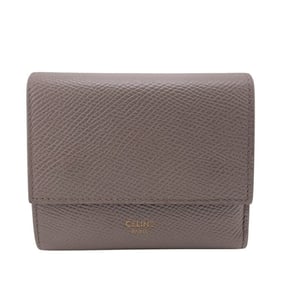 CELINE Small Trifold Wallet Gray Women's