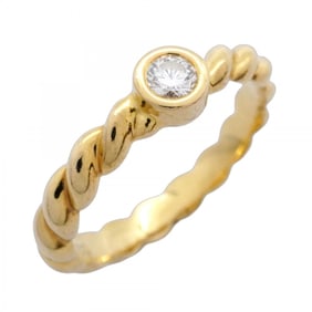 Tiffany Twist Ring, 1PD, 18K Yellow Gold with Diamonds, Size 9.5, Women's