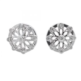 Tiffany earrings with a daisy flower motif in 18K white gold and diamonds for women