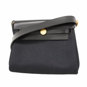 Hermes Hermès Mini Zip Toile Military Shoulder Bag in Black with K Stamp for Women
