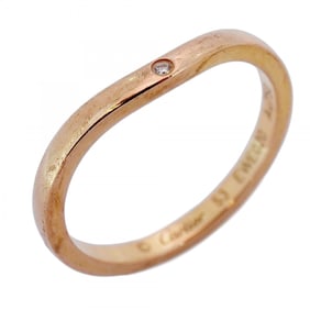 Cartier Ballerina Ring, 3PD, K18PG Pink Gold with Diamonds, #53, Women's