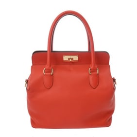 HERMES Toolbox 26 2-Way Capucines Rouge H C Stamp (circa 2018) Women's Evercolor Handbag