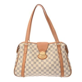 LOUIS VUITTON Damier Azur Stresa GM White N42221 Women's Canvas Shoulder Bag