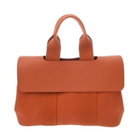 HERMES Valparaiso PM Brick Women's Toile Chevron Handbag