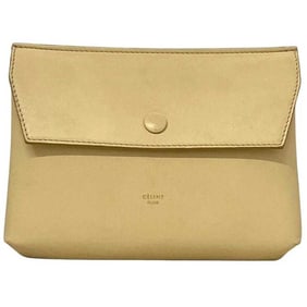 Celine pouch ec-24269 beige leather CELINE for men and women