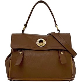 Saint Laurent 2-way bag New Muse Two f-24263 Brown 283761 Handbag Leather 527411 SAINT LAURENT PARIS