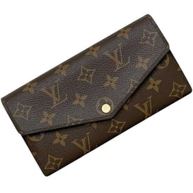 Louis Vuitton Bifold Long Wallet Portefeuille Sarah f-24320 Brown Monogram Canvas M60531 MS3139