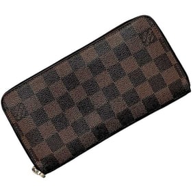 Louis Vuitton Round Zippy Wallet ec-24282 Brown Damier Ebene N60015 Canvas CA3190 LOUIS VUITTON