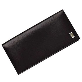 Dunhill bifold long wallet ec-24086 dark brown sidecar leather dunhill men's