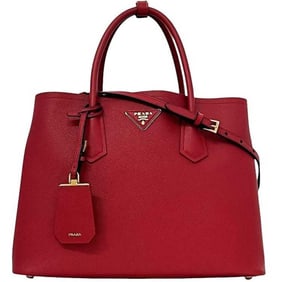 Prada 2-way bag f-24234 Red FUOCO CUIR BN2775 Saffiano leather 186 PRADA Triangle tote for women