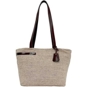 Prada Tote Bag ec-24271 Bordeaux Beige NATURALE Sport B10167 Canvas Leather CANAPA RETE 104 PRADA