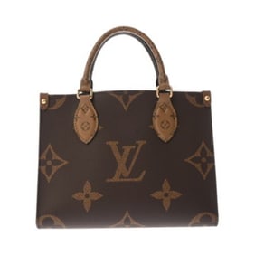 LOUIS VUITTON Monogram Reverse On the Go PM Brown M46373 Women's Canvas Handbag