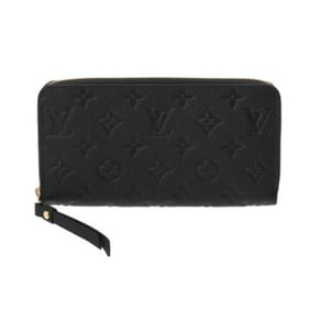 LOUIS VUITTON Monogram Empreinte Zippy Wallet Noir M61864 Women's Leather Long Unused