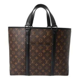 LOUIS VUITTON Monogram Macassar Weekend Tote PM 2-Way Brown/Noir M45734 Men's Bag