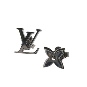 LOUIS VUITTON M00530 Boucle LV Instinct Earrings Silver Women's