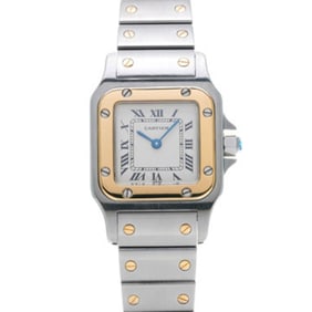 Cartier Santos Galbe SM Antique W20056D6 Ivory Women's Quartz Watch
