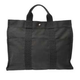 HERMES Air Line MM Gray Unisex Nylon Tote Bag