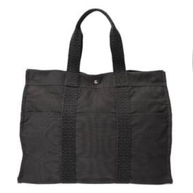 HERMES Air Line GM Old Model Gray Unisex Canvas Tote Bag