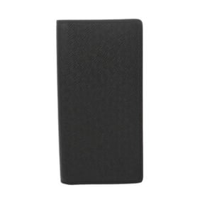 LOUIS VUITTON Taiga Portefeuille Brazza Noir M30501 Men's Leather Long Wallet, Like New