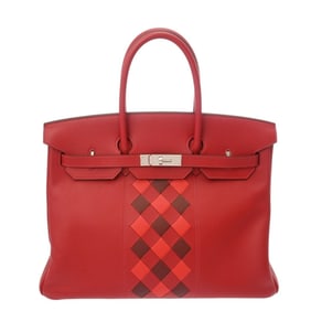HERMES Birkin 35 Rouge Piment Coupe D Stamp (circa 2019) Unisex Swift Leather Handbag