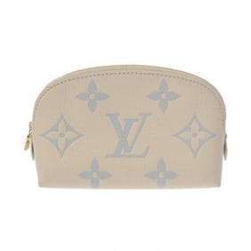 LOUIS VUITTON Monogram Empreinte Pochette Cosmetic LV Milky Way White M24378 Women's Leather Pouch