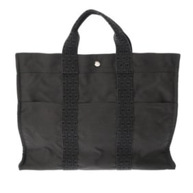HERMES Air Line MM New Model Gray Unisex Canvas Tote Bag