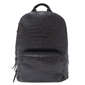 JIMMY CHOO bag for men and women, black leather backpack with star studs.