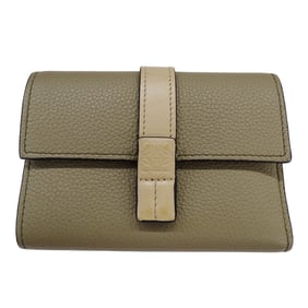 LOEWE Women's Tri-fold Wallet in Soft Grain Calfskin, Vertical, Small, Compact