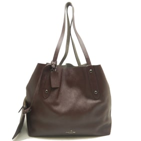 COACH Reversible Tote 59503 Leather Bag in Purple and Gray, Women's, 253146