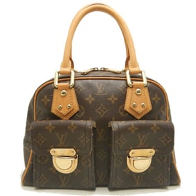 LOUIS VUITTON Monogram Manhattan PM M40026 Handbag, Brown, Women's, 253136