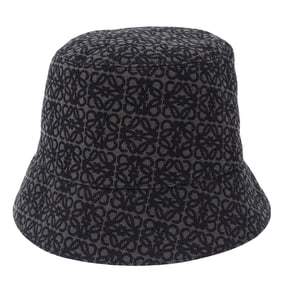 LOEWE Men's Anagram Jacquard Bucket Hat in Black, Size 58