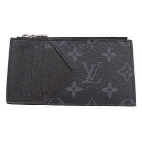 Louis Vuitton Taiga Lama Card Case, Men's Monogram Eclipse Coin Holder in Black, M30271, with IC