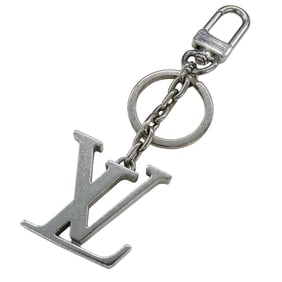 Louis Vuitton Stainless Steel Key Ring with LV Initials in Silver, M01192 LE0233, for Men and Women