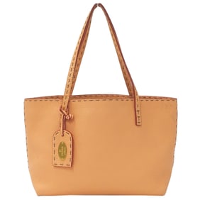 Fendi Selleria Women's Tote Bag in Beige Leather with Pouch, 8BH099