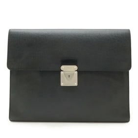 LOUIS VUITTON Taiga Minute Bag Document Case Leather Ardoise Black M31062