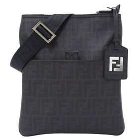 Fendi Men's Zucca Coated Canvas Shoulder Bag (7VA207) in Black