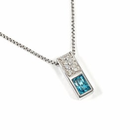 CELINE Necklace in Pt900 Platinum/Pt850 Platinum/Diamond Silver for Women