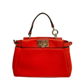 FENDI Micro Peekaboo Handbag for Women, Red