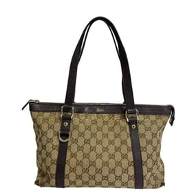 GUCCI 141470 Abby GG Print Tote Bag, Brown