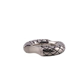 BOTTEGA VENETA 126024 Intrecciato Double Cut Ring, Silver, Unisex