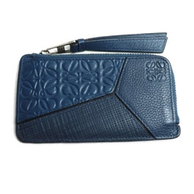 LOEWE Repeat Anagram Puzzle Fragment Case Coin Blue Women's