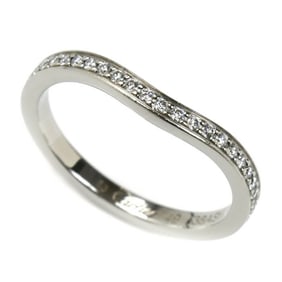 CARTIER Pt950 Platinum Ballerina Curve Half Eternity Diamond Ring, B4093049, Size 9, 49, 3.0g,